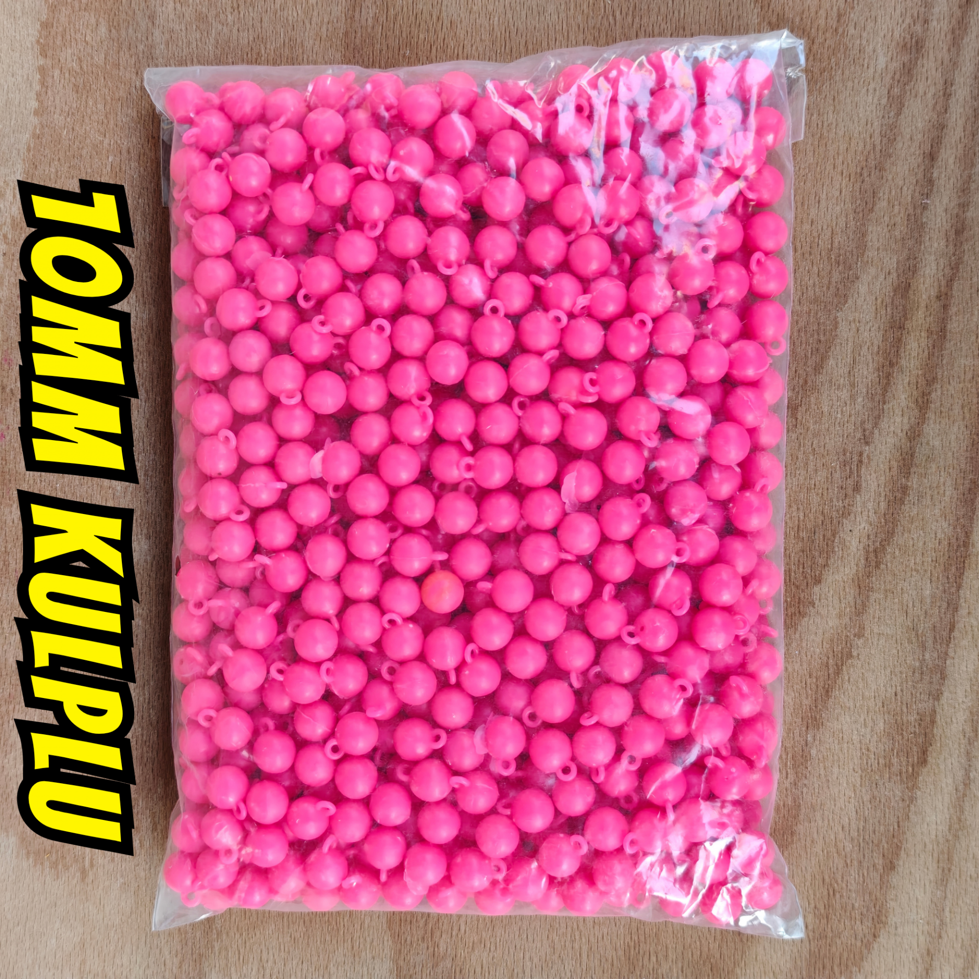 10MM KULPLU BONCUK FOSFOR PEMBE